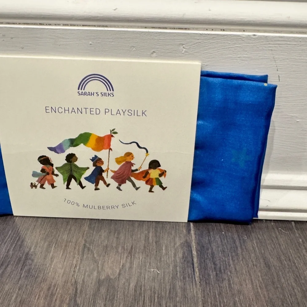 NWT Sarah’s Silks Enchanted Playsilk - Blue Star Full Size Silk Pretend Play
